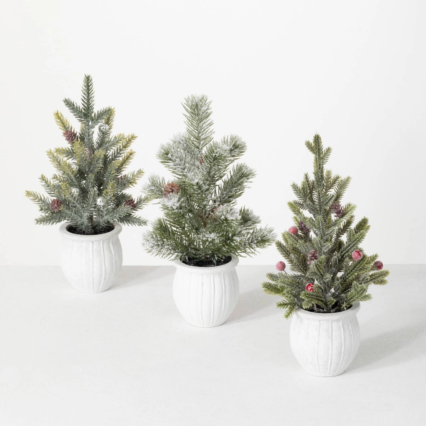 Potted Flocked Tree
