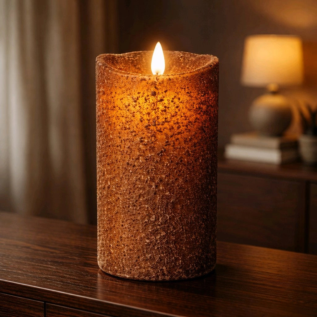 Moving Flame LED (3x6) Grunge Candle