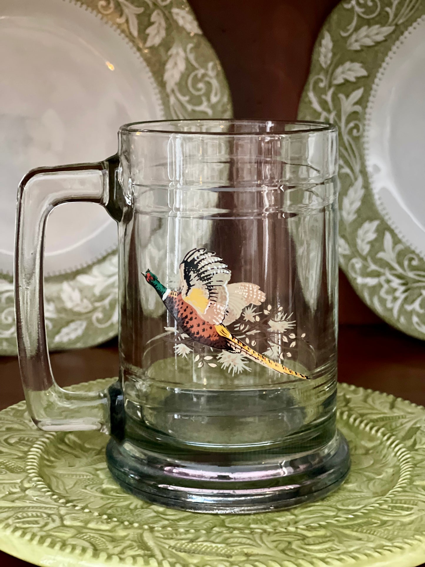 Glass Pheasant Mugs (3)