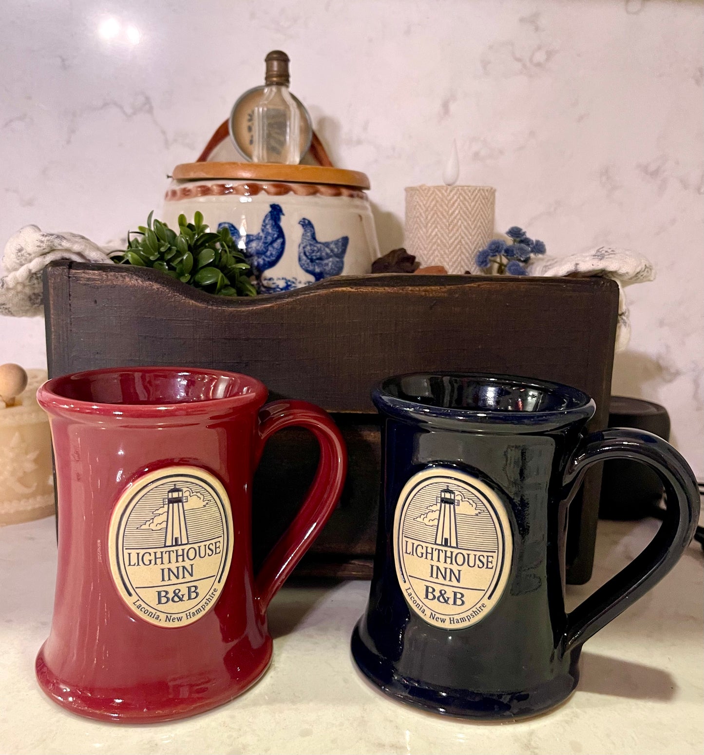 LIGHTHOUSE INN B&B Pottery Mugs (pair)