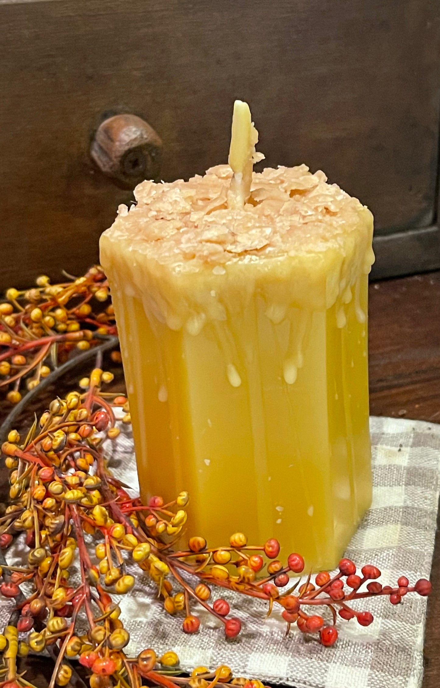 Crumble Beeswax Candle