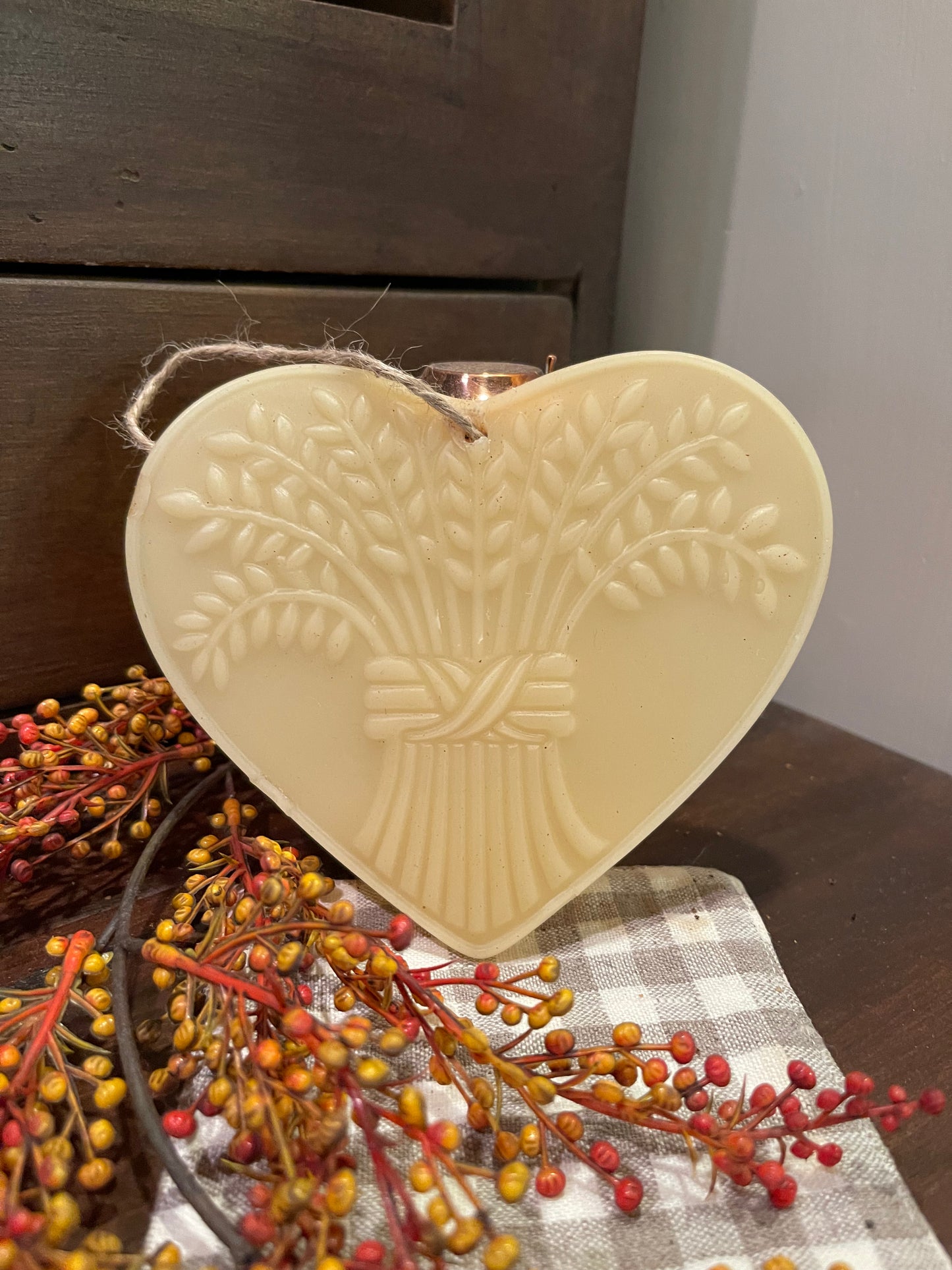Beeswax Heart Ornament