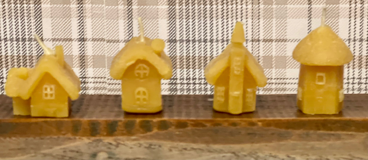 Little Village of Houses - Organic Beeswax Candles (4)