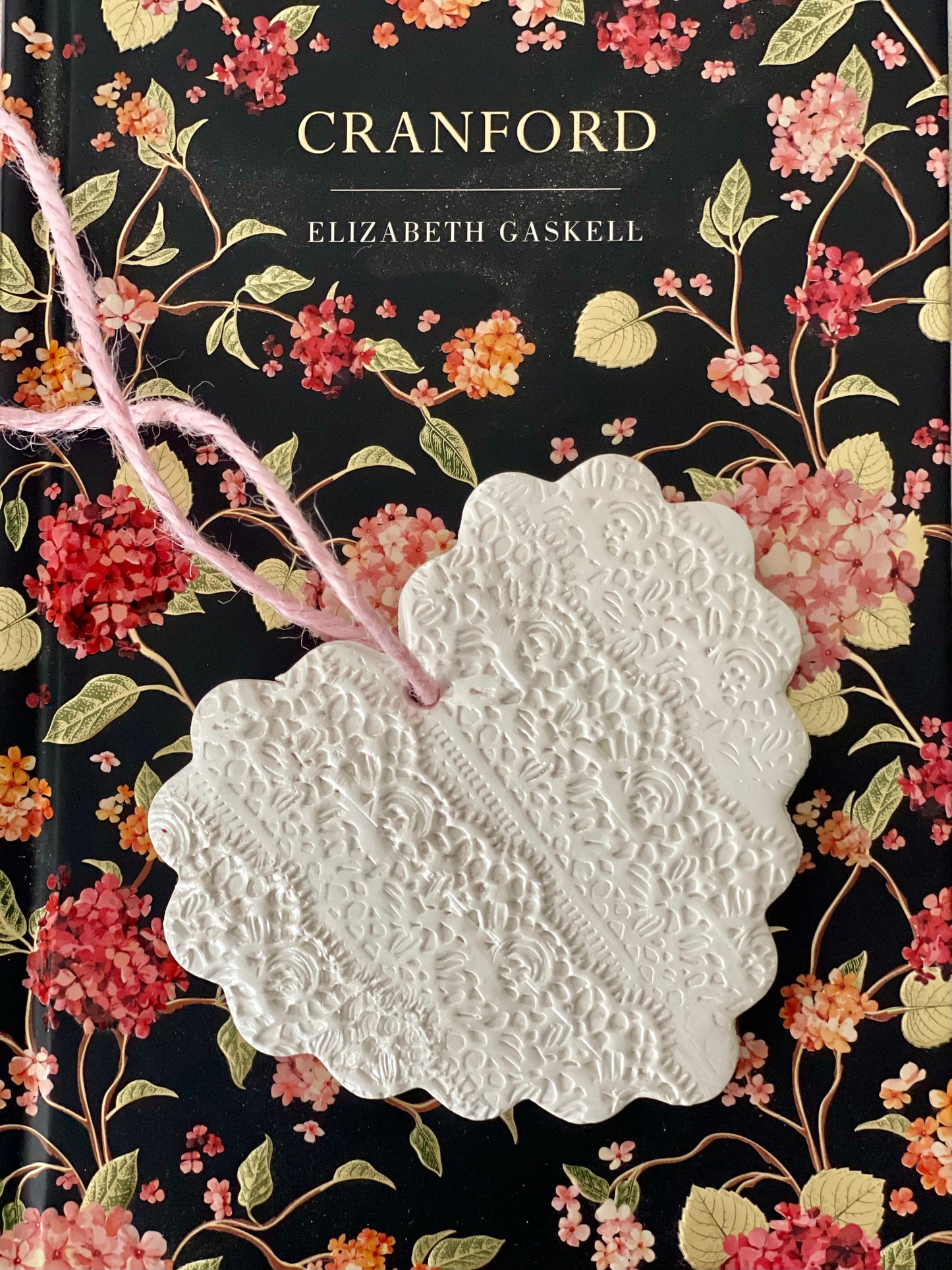 Lace embossed Clay Heart