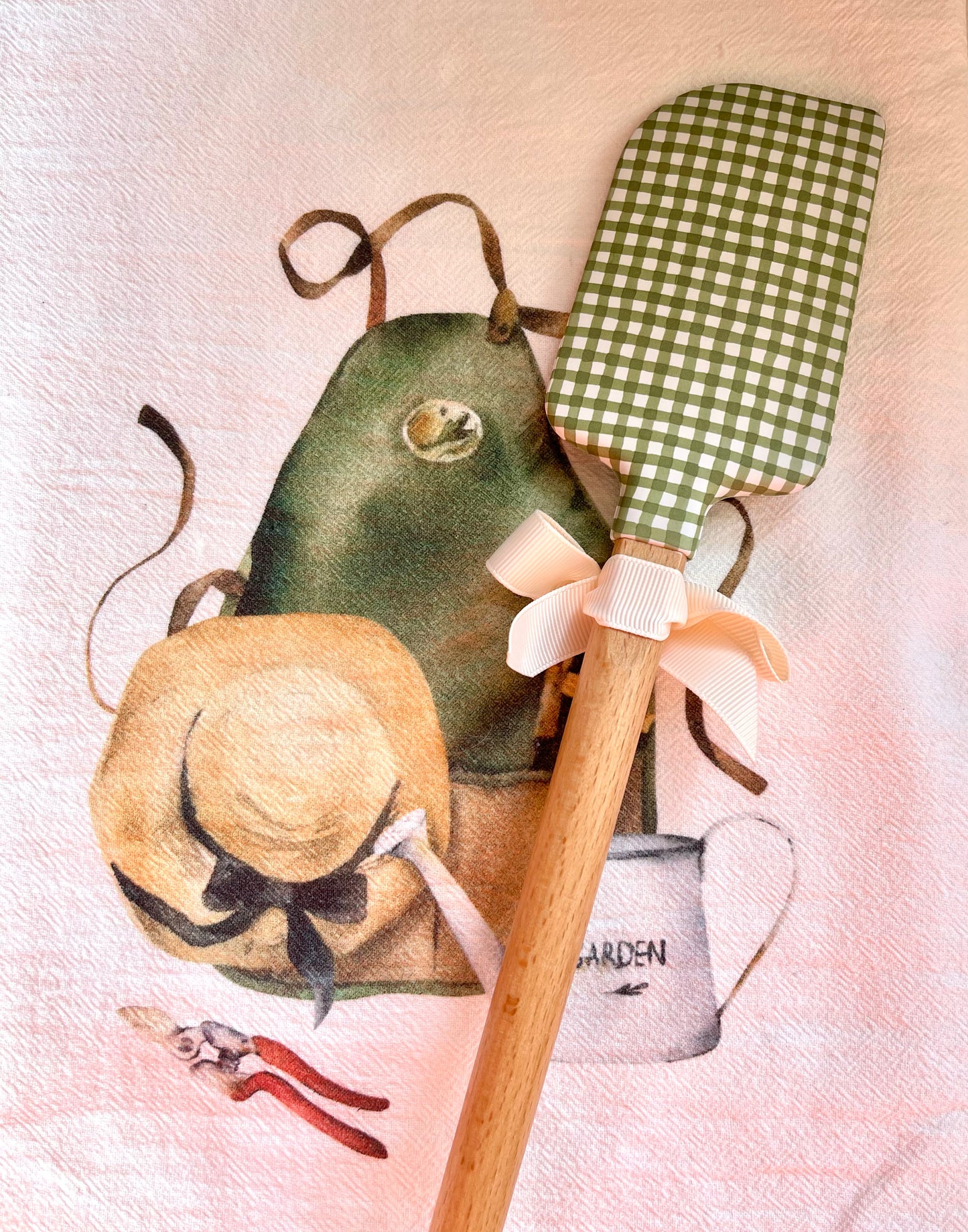 Green Floral Spatula