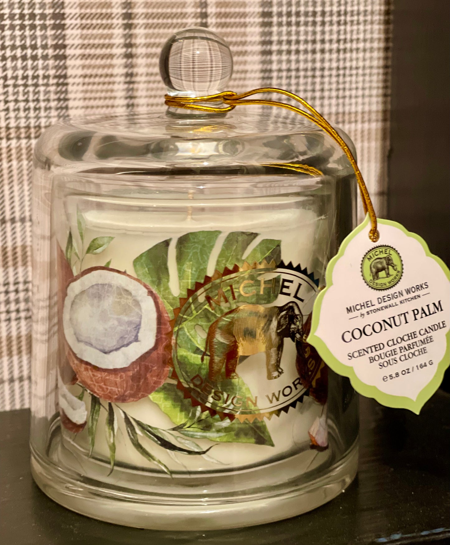 Michel Designs Cloche Candle - Coconut Palm