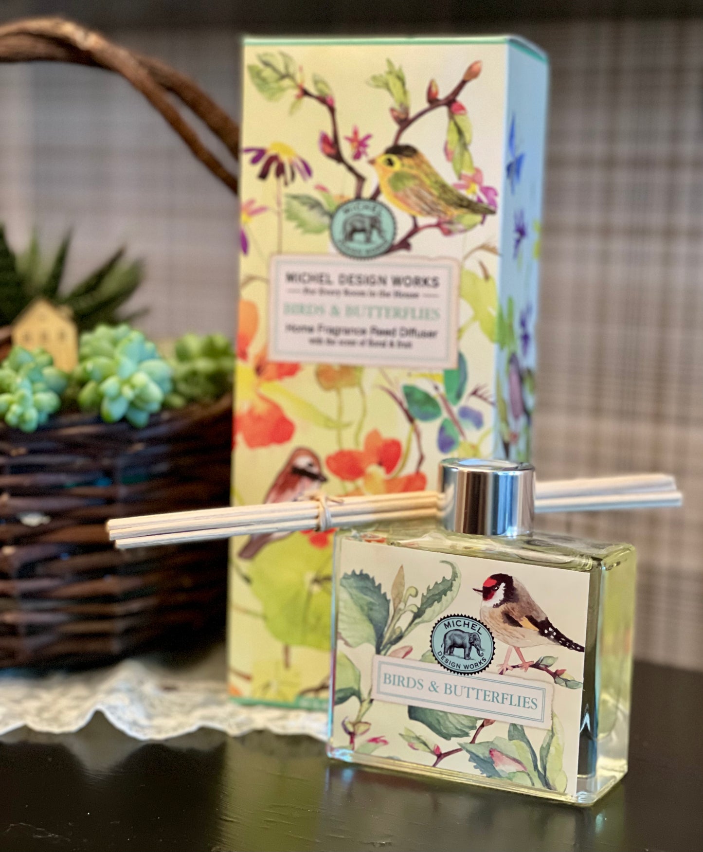 Michel Design Works Reed Diffuser - Birds & butterflies
