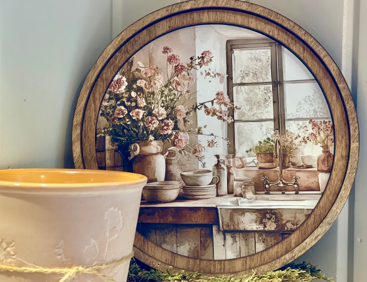 8" Round Rustic Kitchen
