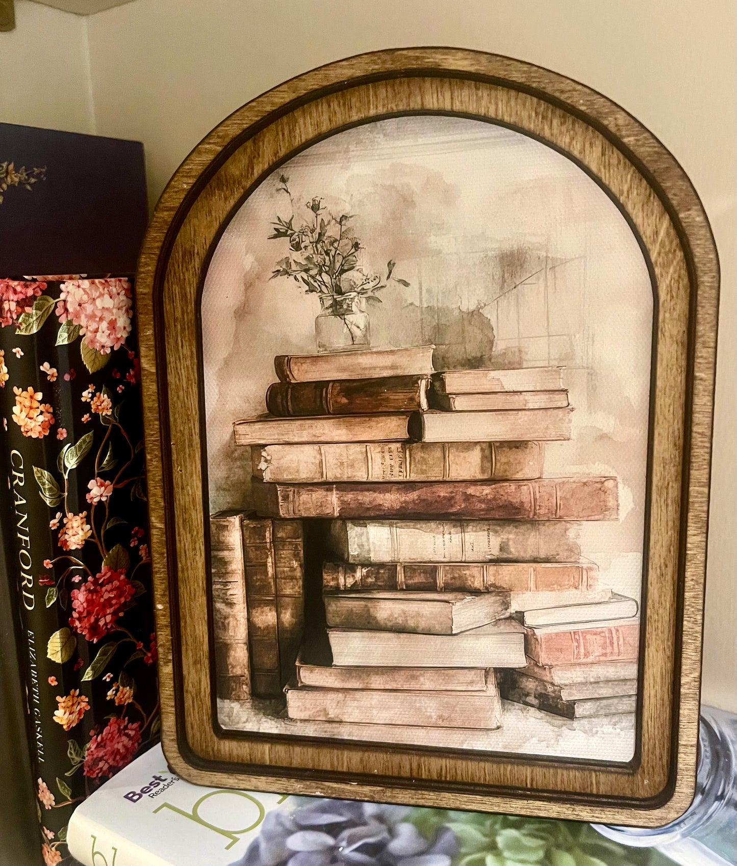 Framed Warm Toned Books