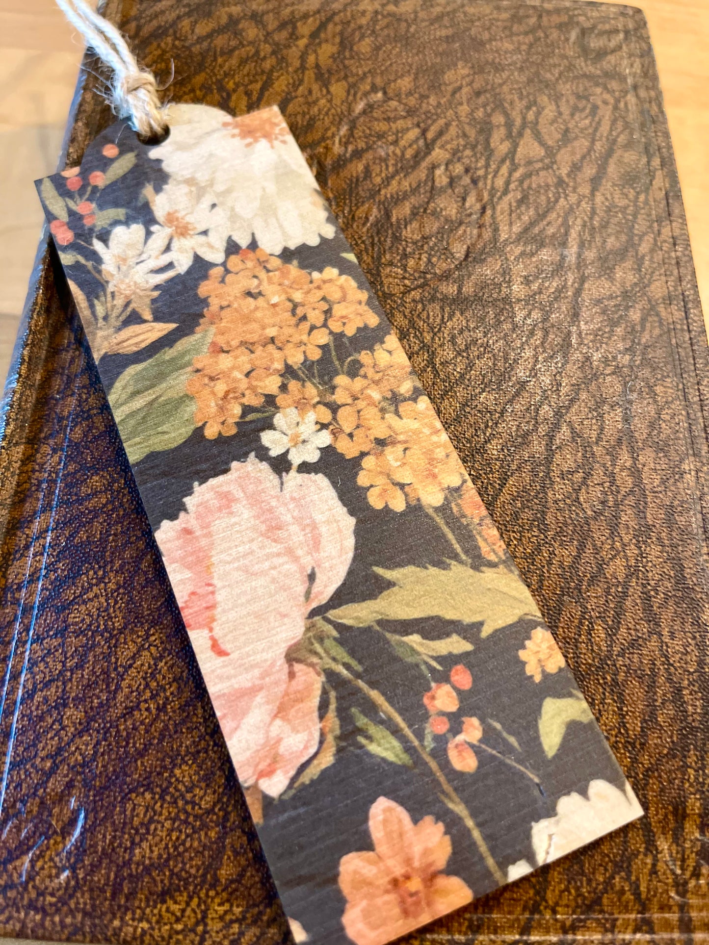 Floral Wooden Bookmark
