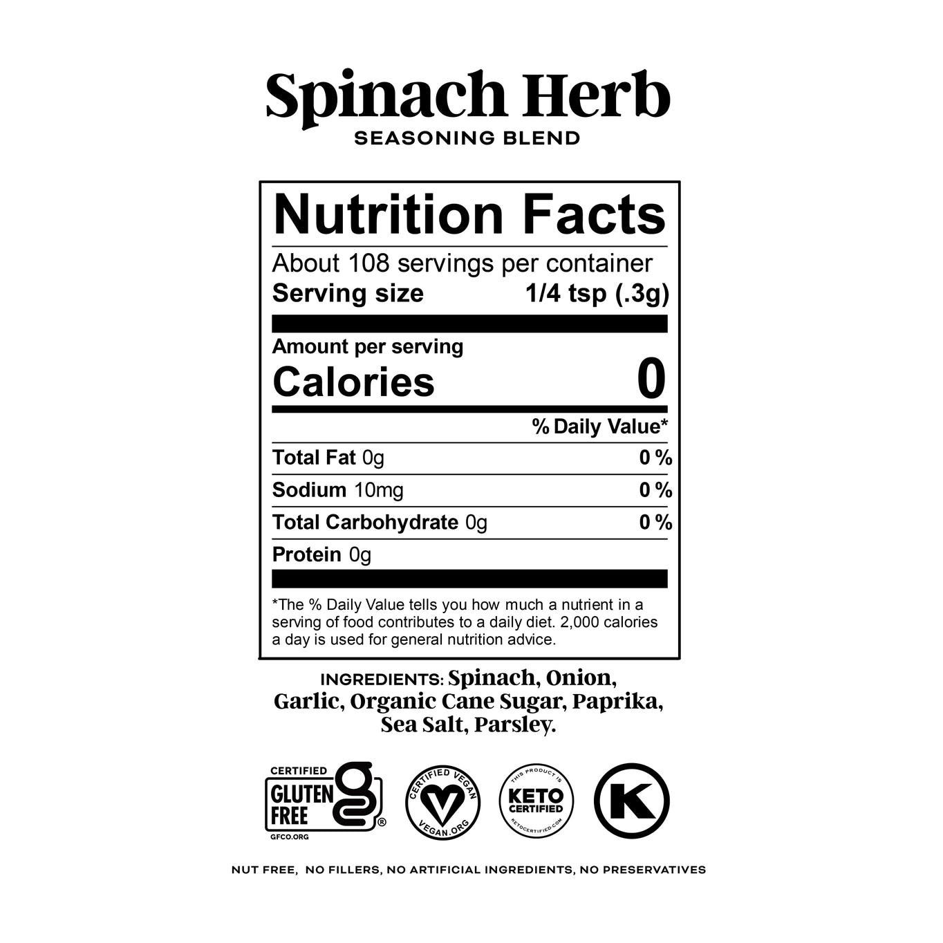 Spinach Herb Seasoning Blend and Dip