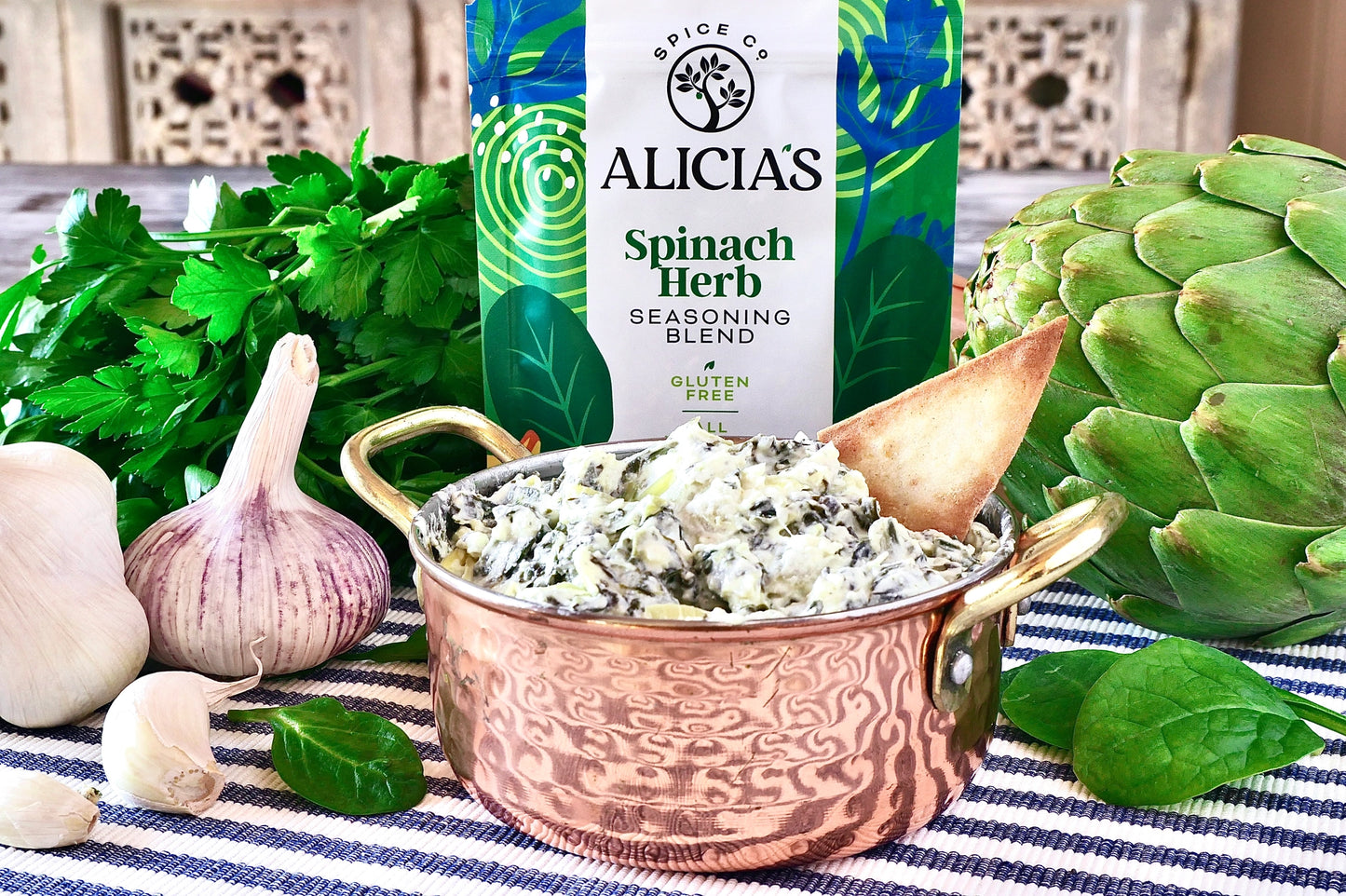 Spinach Herb Seasoning Blend and Dip