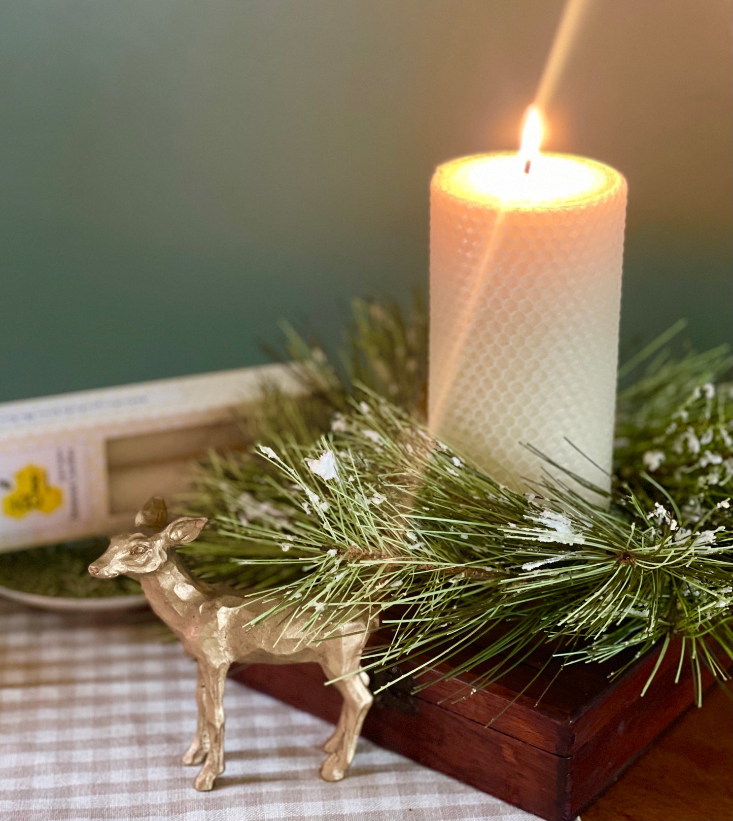 Hand Rolled Beeswax Pillar Candle