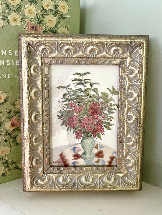 Red Hydrangeas Framed Art (5 x 7)