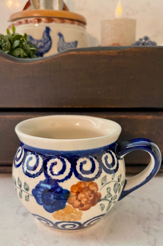 Boleslawiec Polish Pottery Potbelly Cup