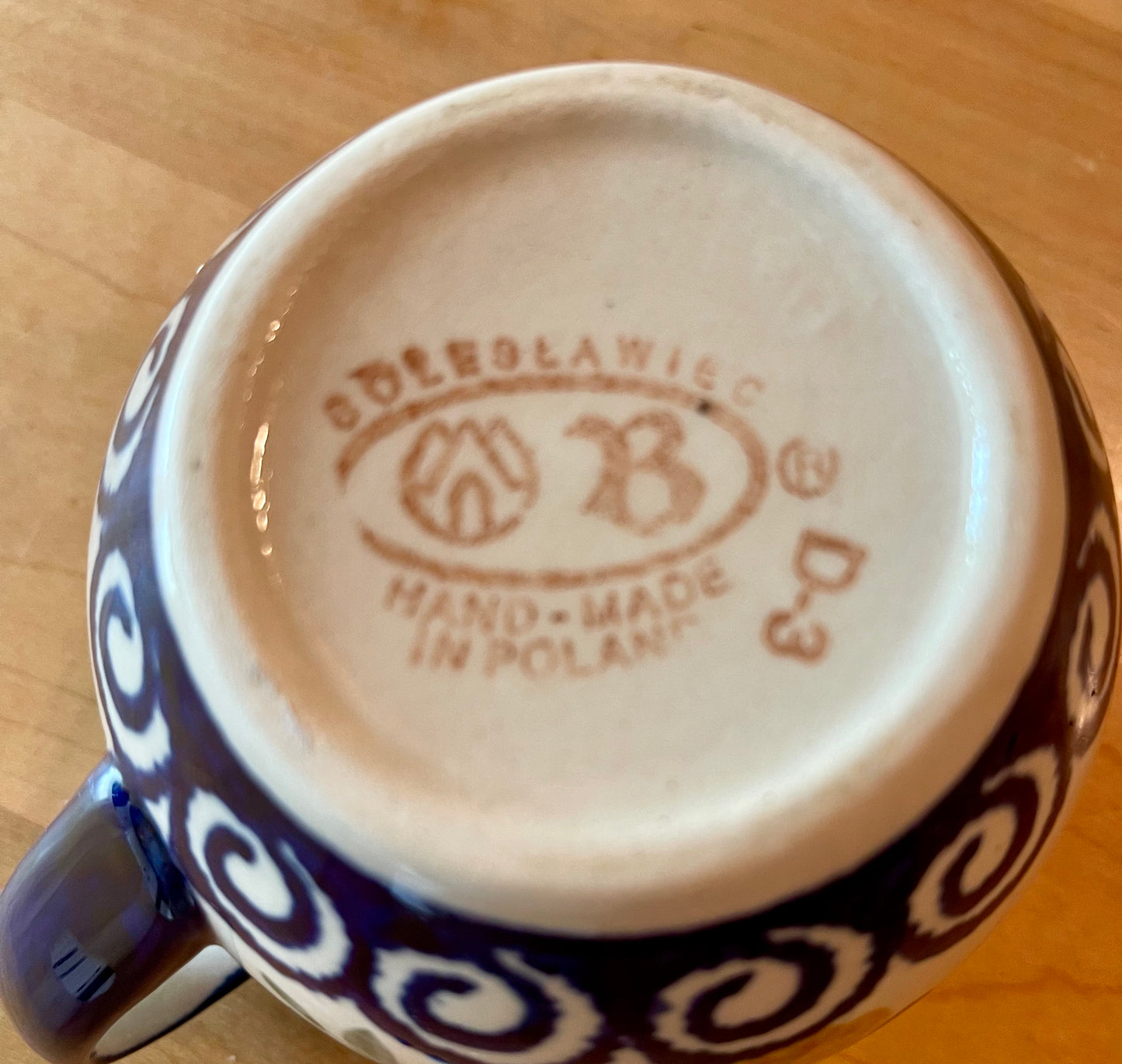 Boleslawiec Polish Pottery Potbelly Cup