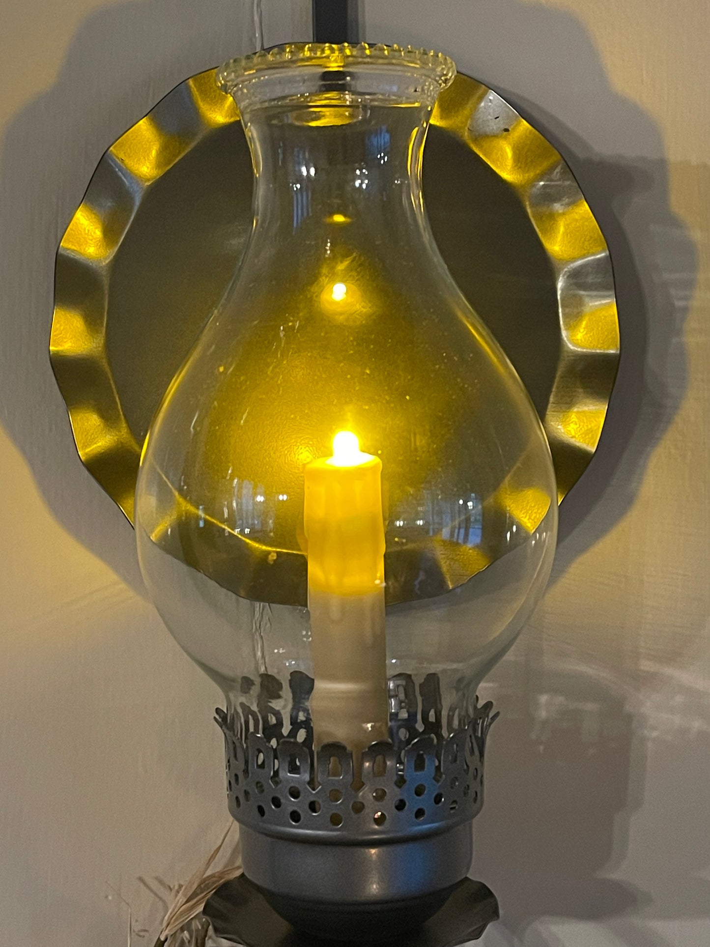 Primitive Cream LED Timer Taper Candle - 6"
