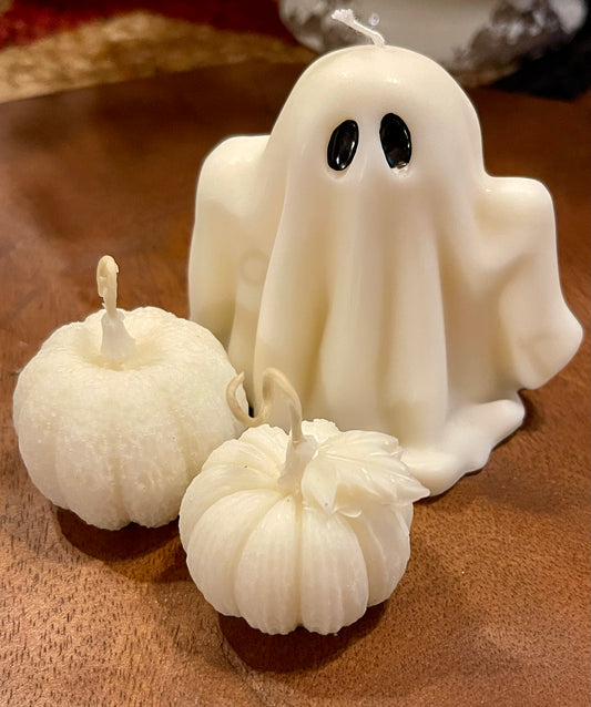 White Beeswax Pumpkin Candles (2)