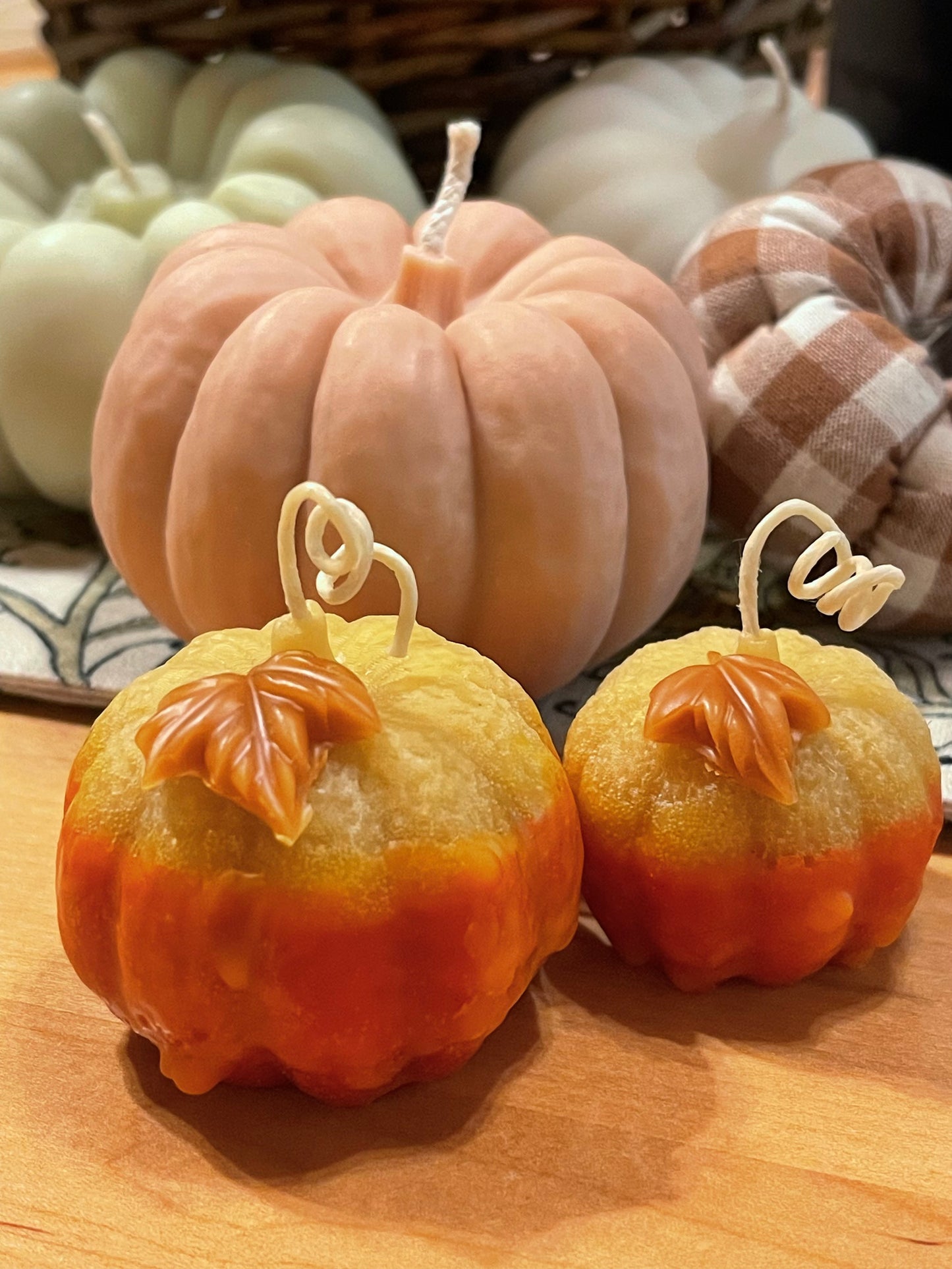 Beeswax Pumpkin Candles