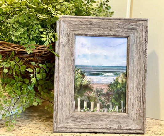 ESCAPE to THE CAPE;  Nauset Light Beach - 5 x 7.  (WITH FRAME AS PICTURED)