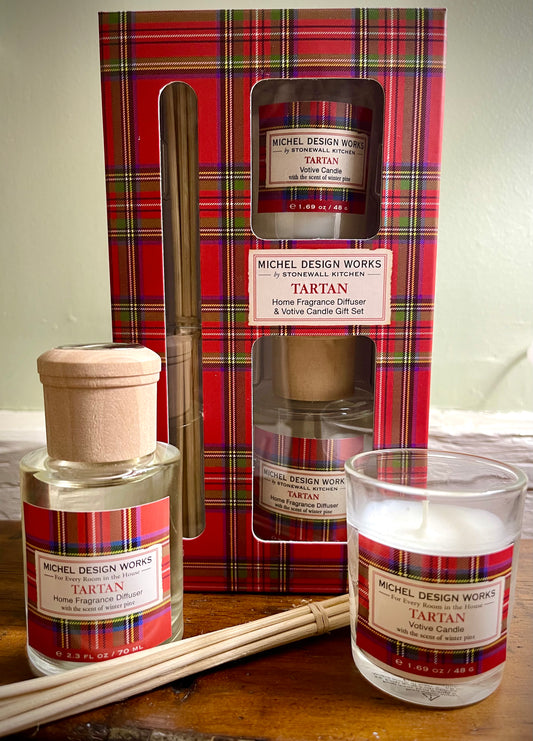 Michel Design Works TARTAN Diffuser/Votive Candle Set