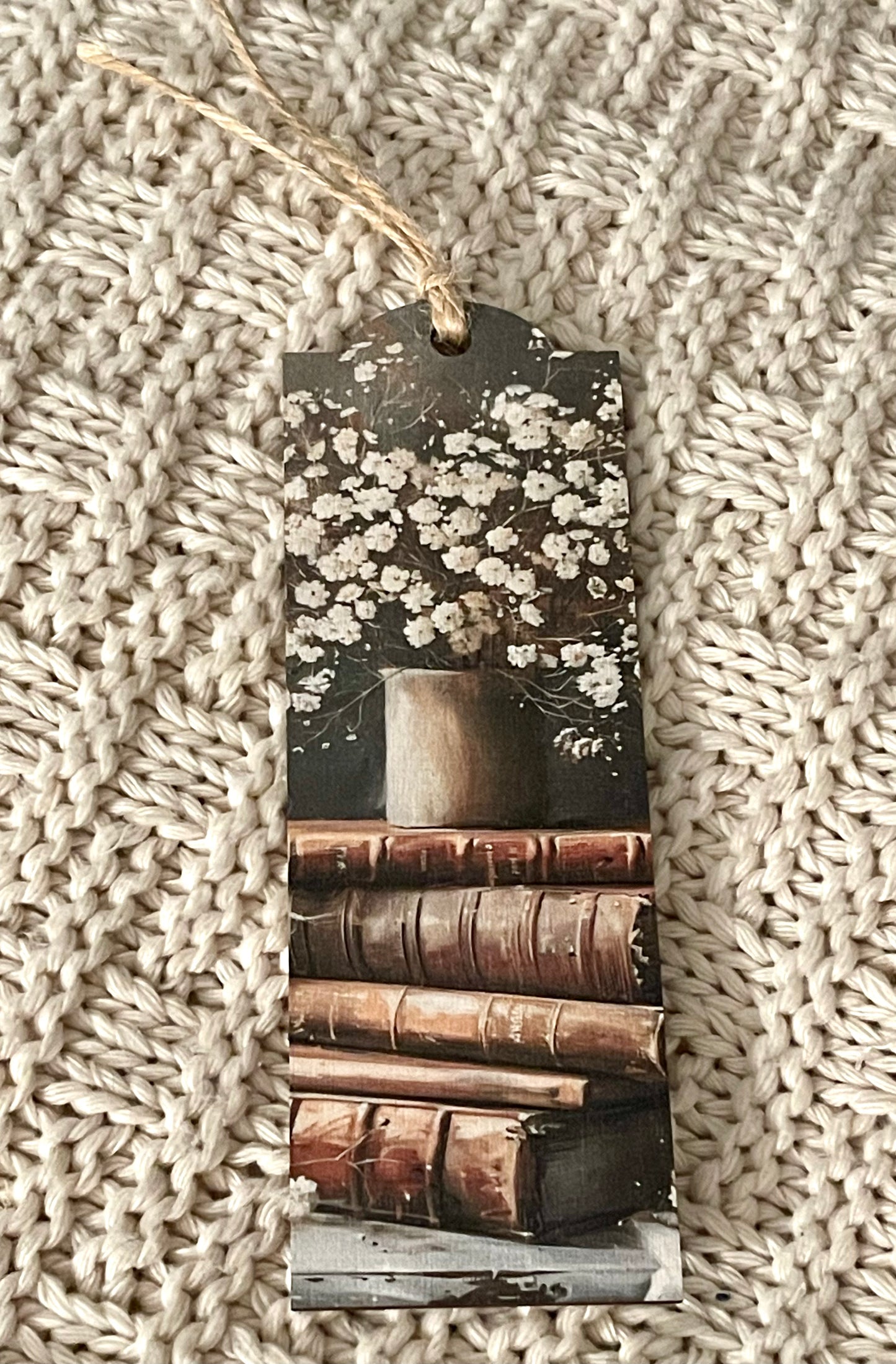 Antique Books/Babysbreath Bookmark