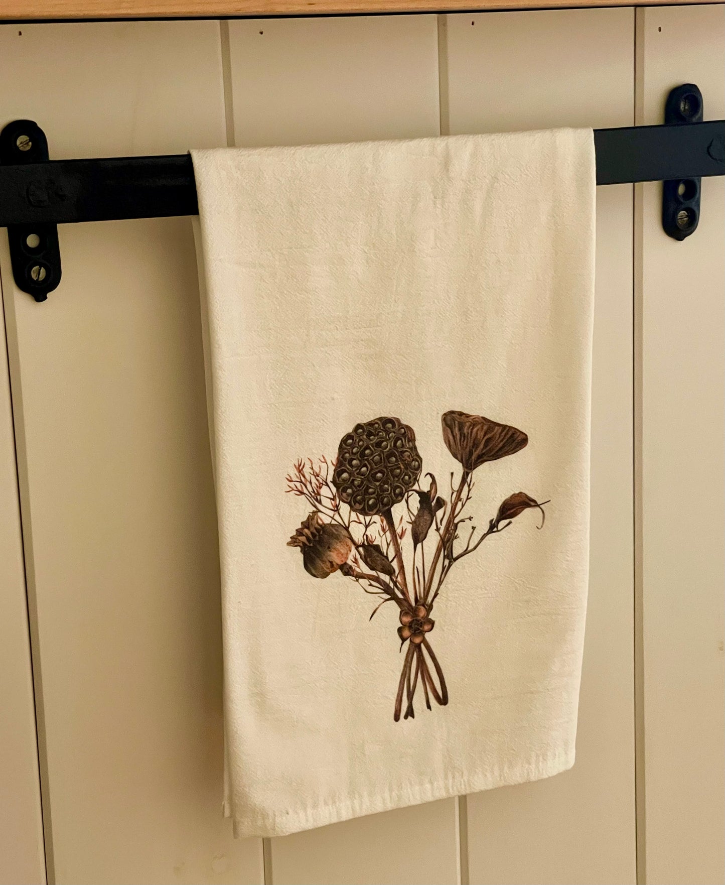 Dried Lotus Bouquet - Cotton Tea Towel