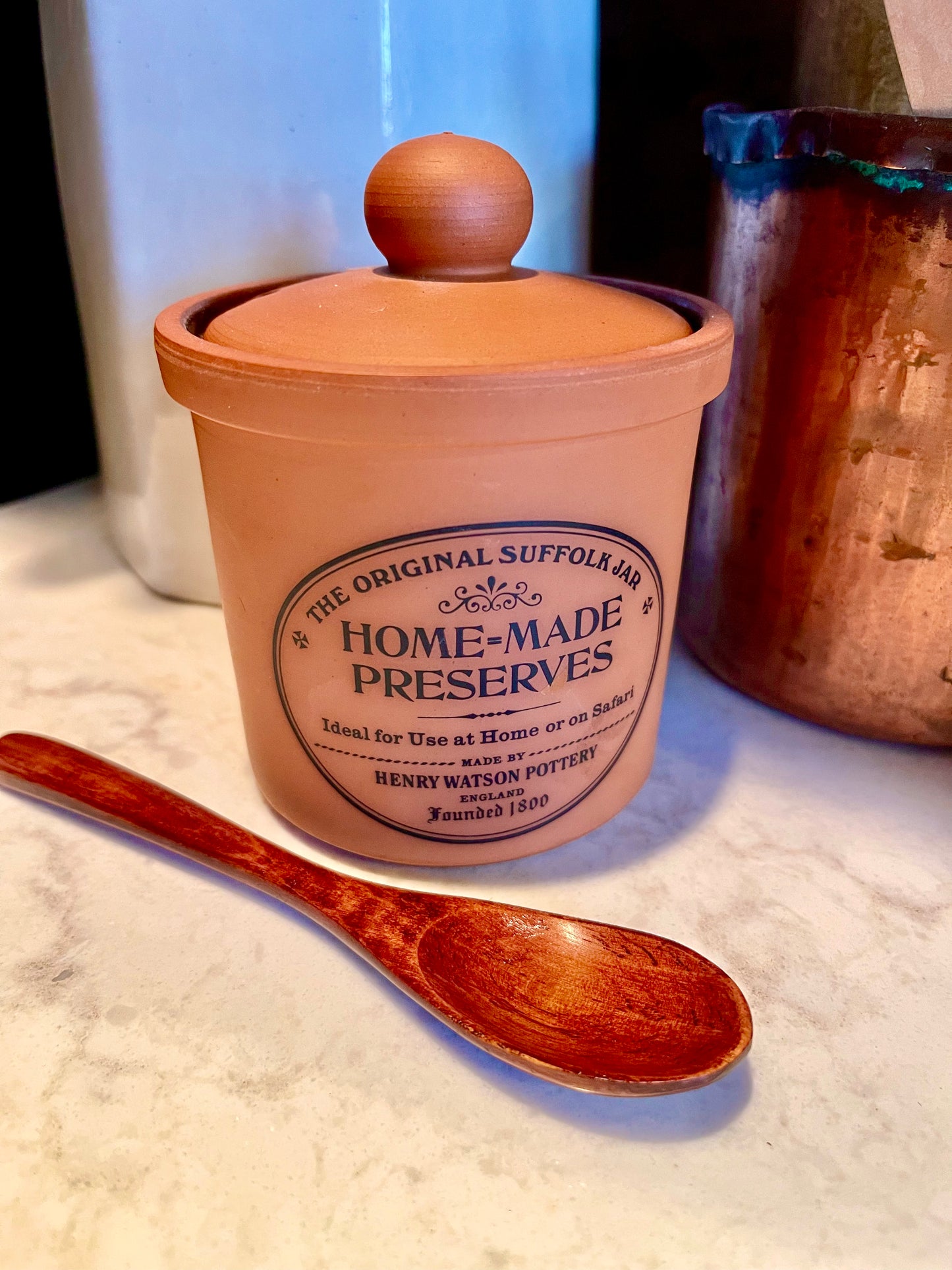 Vintage "Henry Watson Pottery" Terracotta Preserves Pot