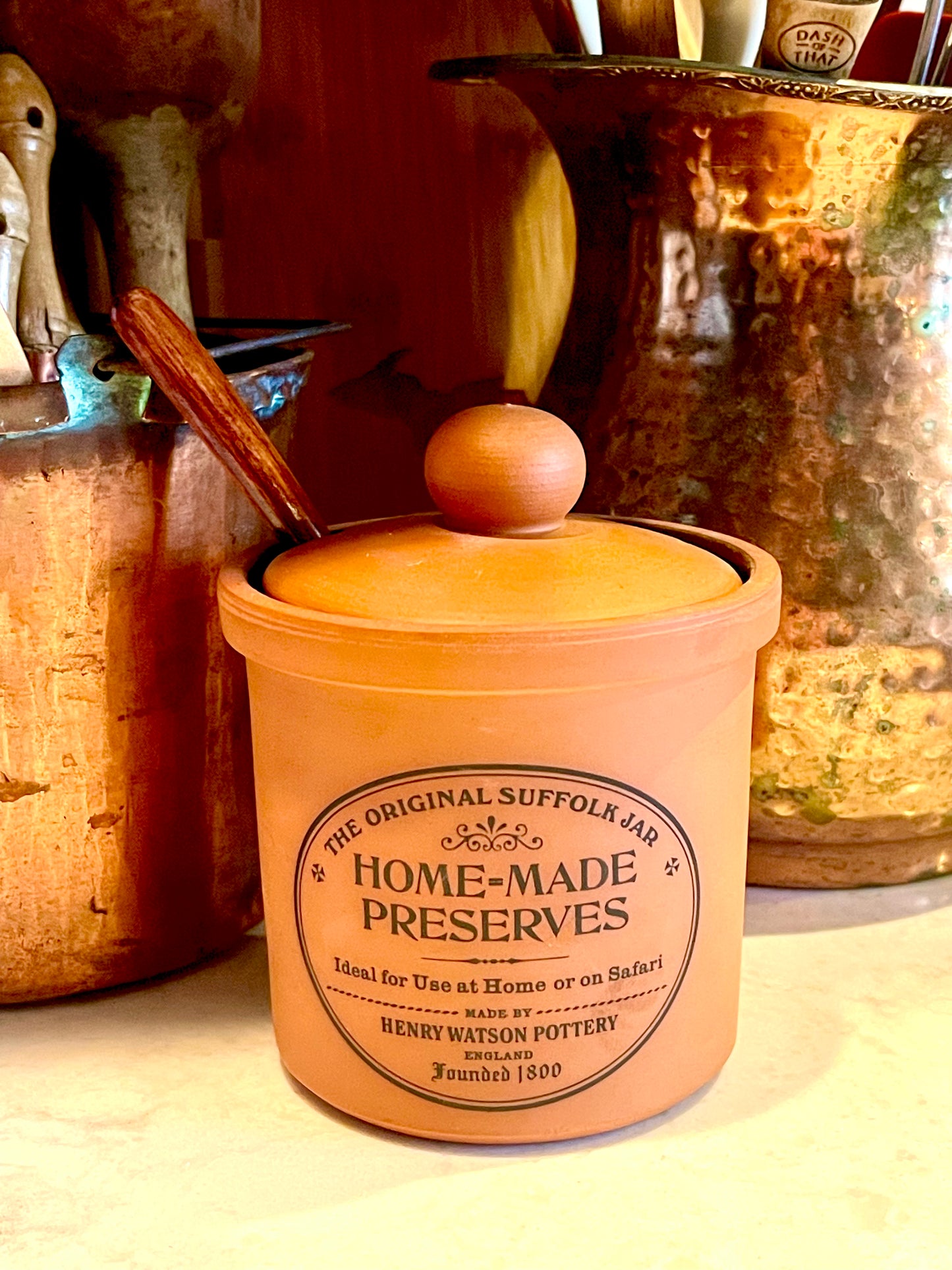 Vintage "Henry Watson Pottery" Terracotta Preserves Pot