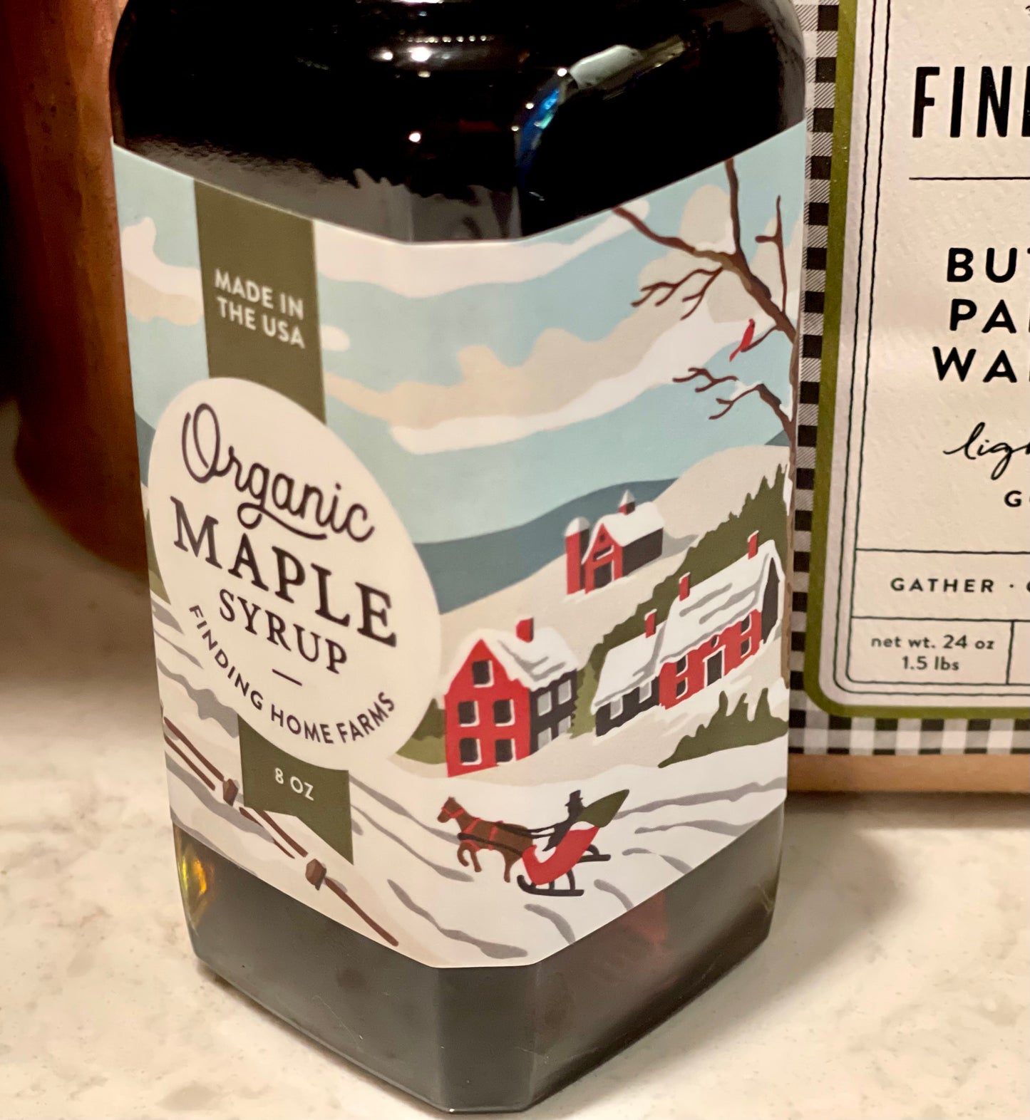 Organic Maple Syrup - Holiday Village Scene