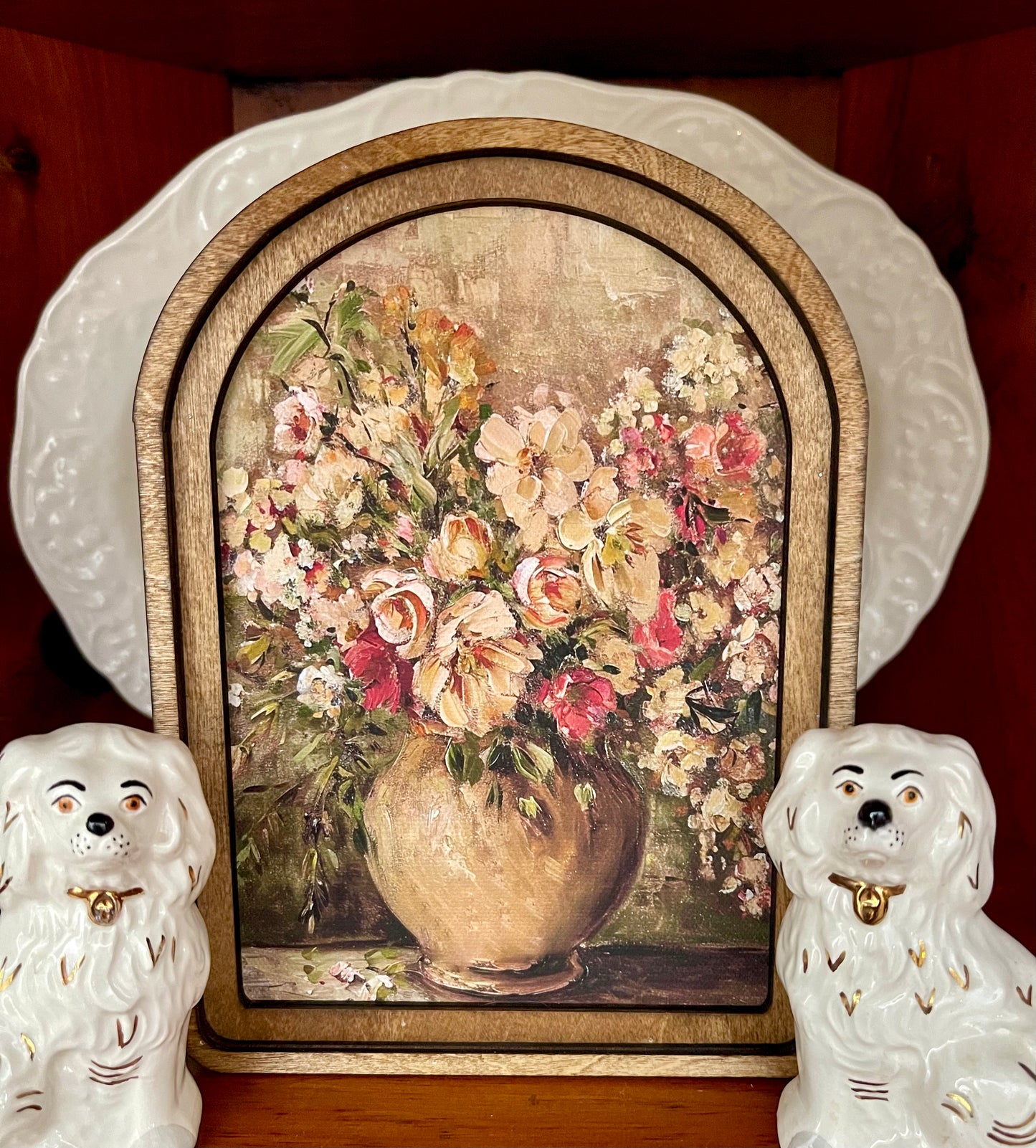 Arch Framed Rustic Floral Vase