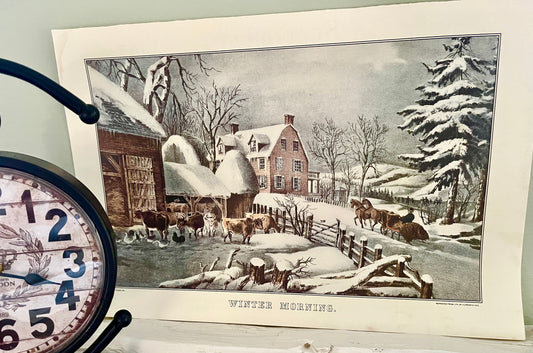 Currier & Ives - "Winter Morning "print