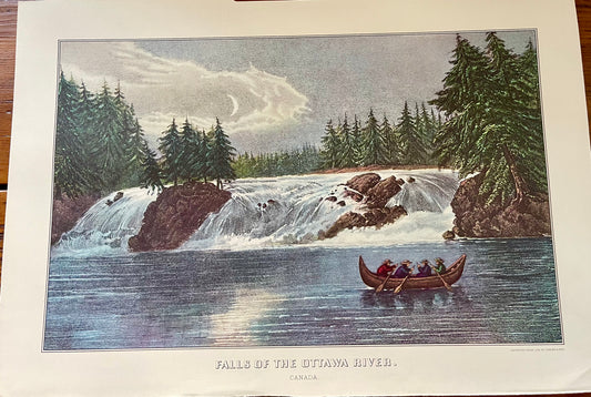 Currier & Ives - Falls of the Ottawa River