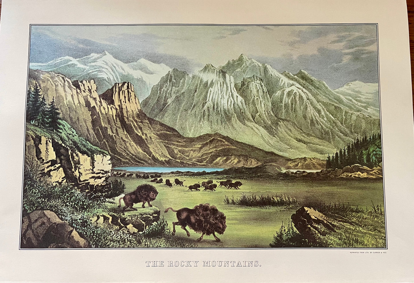 Currier & Ives - The Rocky Mountains print