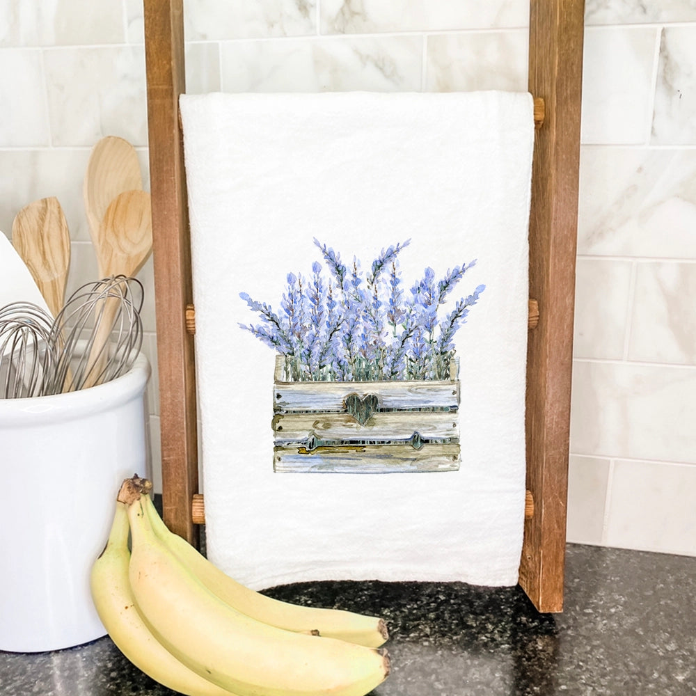 Lavender Basket Cotton Tea Towel