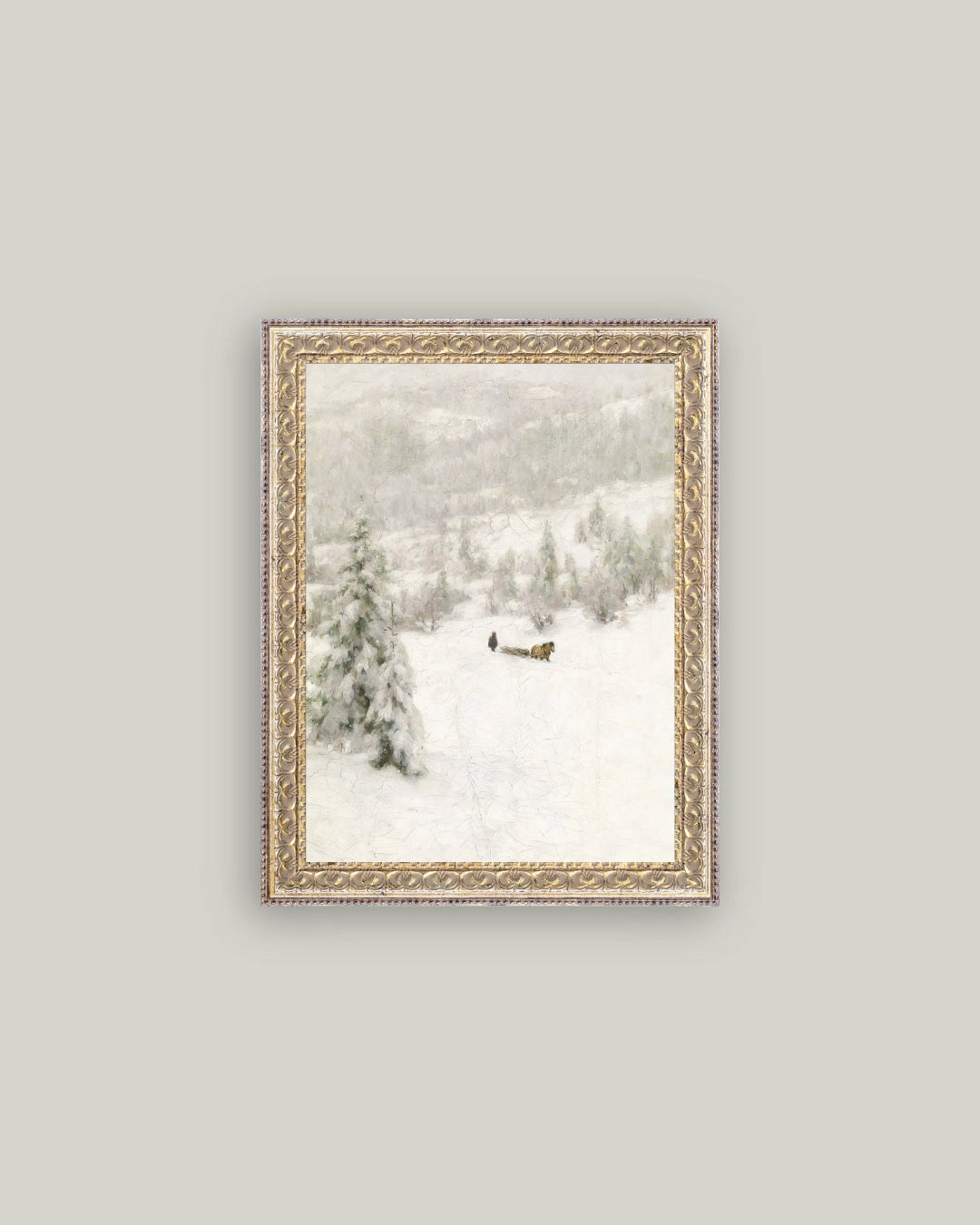 Gold Framed Winter Landscape (8x10)